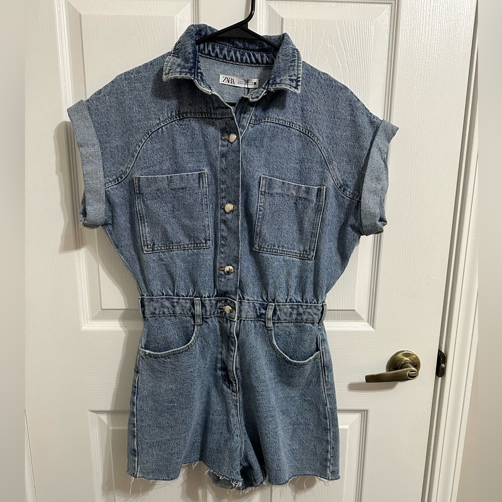 NWT Zara Denim Romper
